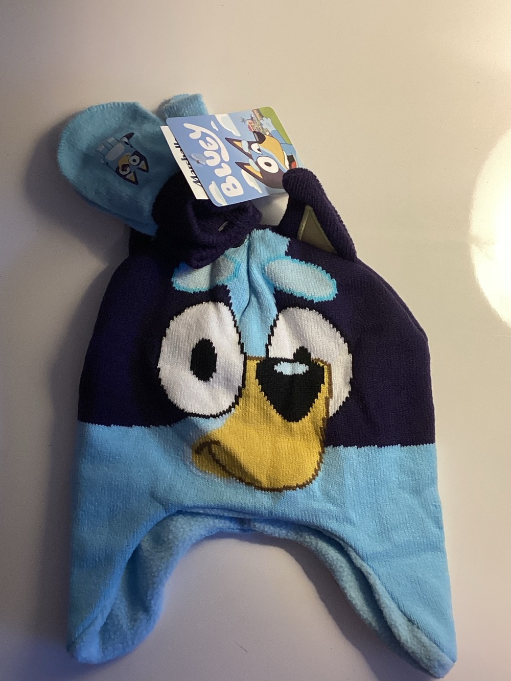 Berkshire Blue Bird Knit Kids One-Piece Hat - Light Blue & Navy